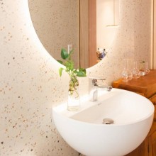 Lavatorio Para banheiro e Lavabo Com Formato Redondo Sabbia